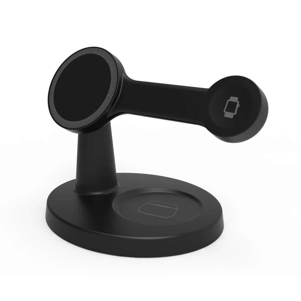 Soporte de cargador inalámbrico magnético 3 en 1 para Magsafe iPhone 16 15 14 13 Pro Max Apple Watch 9 8 AirPods Pro estación de carga rápida