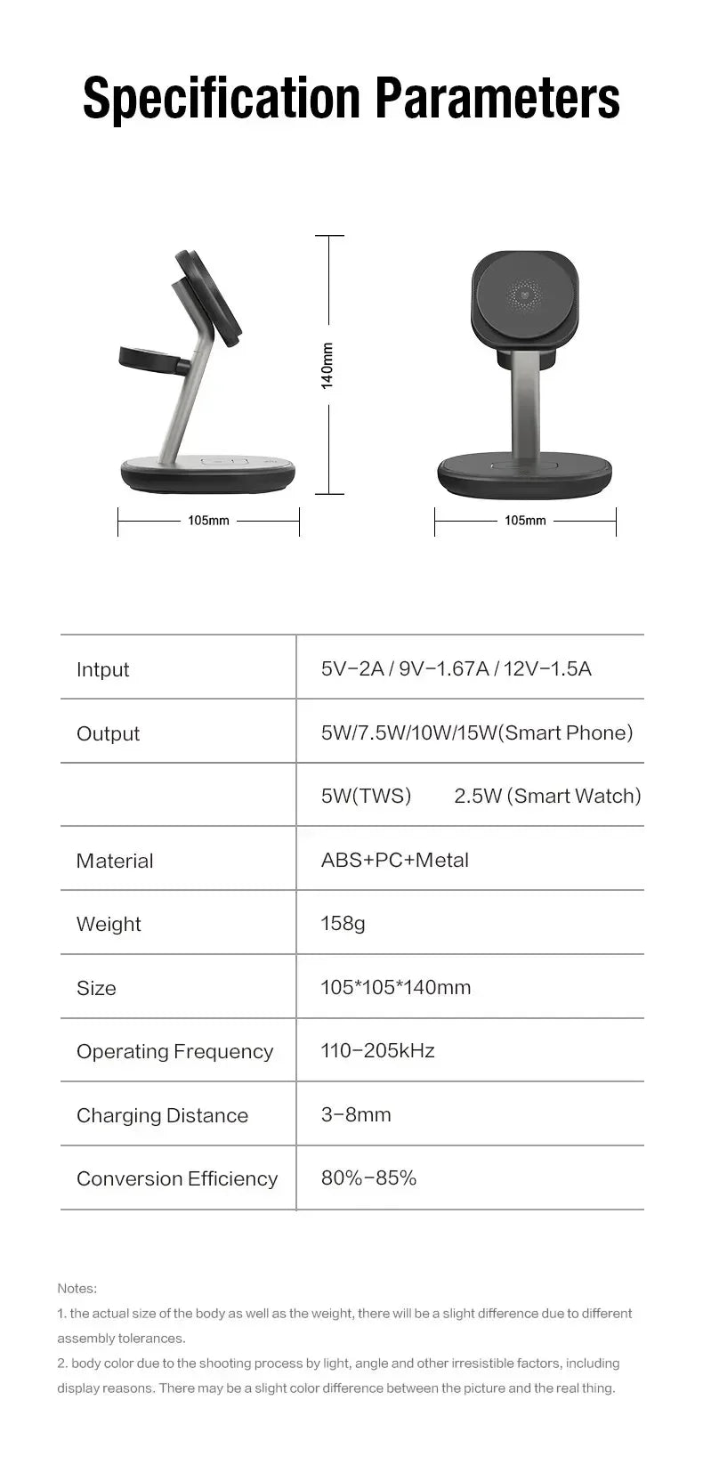 Soporte de cargador inalámbrico magnético 3 en 1 para Magsafe iPhone 16 15 14 13 Pro Max Apple Watch 9 8 AirPods Pro estación de carga rápida