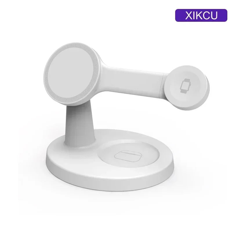 Soporte de cargador inalámbrico magnético 3 en 1 para Magsafe iPhone 12 13 14 15 16 Pro Max iWatch 10 9 8 AirPods Pro Estación de carga rápida