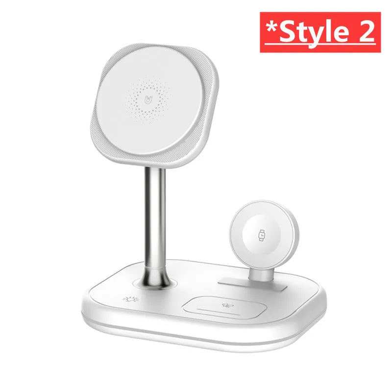 Soporte de cargador inalámbrico magnético 3 en 1 para Magsafe iPhone 16 15 14 13 Pro Max Apple Watch 9 8 AirPods Pro estación de carga rápida
