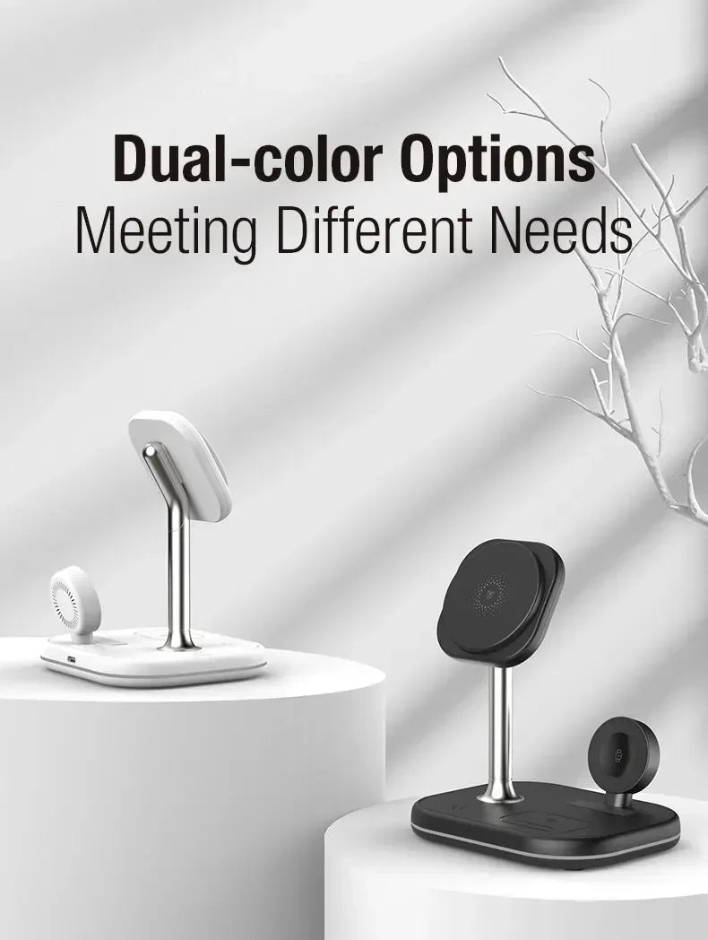 Soporte de cargador inalámbrico magnético 3 en 1 para Magsafe iPhone 16 15 14 13 Pro Max Apple Watch 9 8 AirPods Pro estación de carga rápida