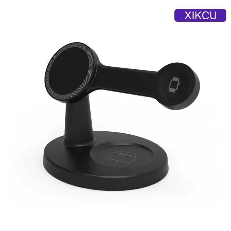 Soporte de cargador inalámbrico magnético 3 en 1 para Magsafe iPhone 12 13 14 15 16 Pro Max iWatch 10 9 8 AirPods Pro Estación de carga rápida