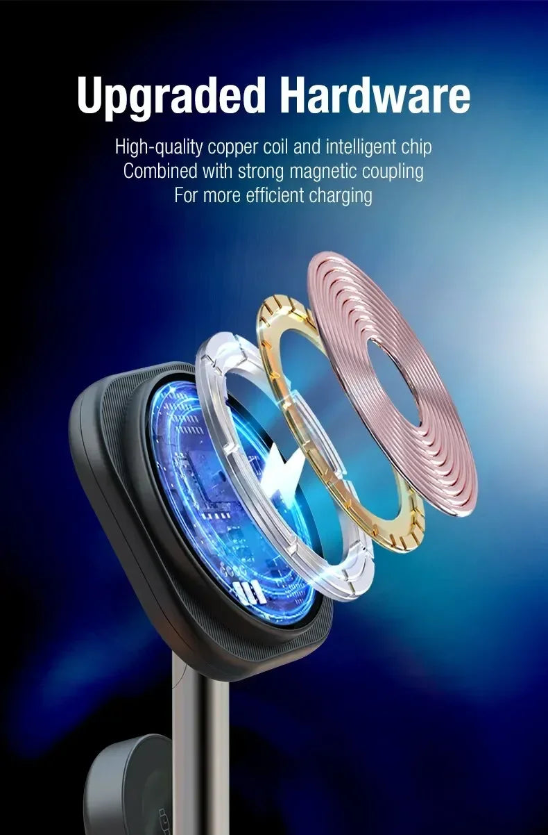 Soporte de cargador inalámbrico magnético 3 en 1 para Magsafe iPhone 16 15 14 13 Pro Max Apple Watch 9 8 AirPods Pro estación de carga rápida